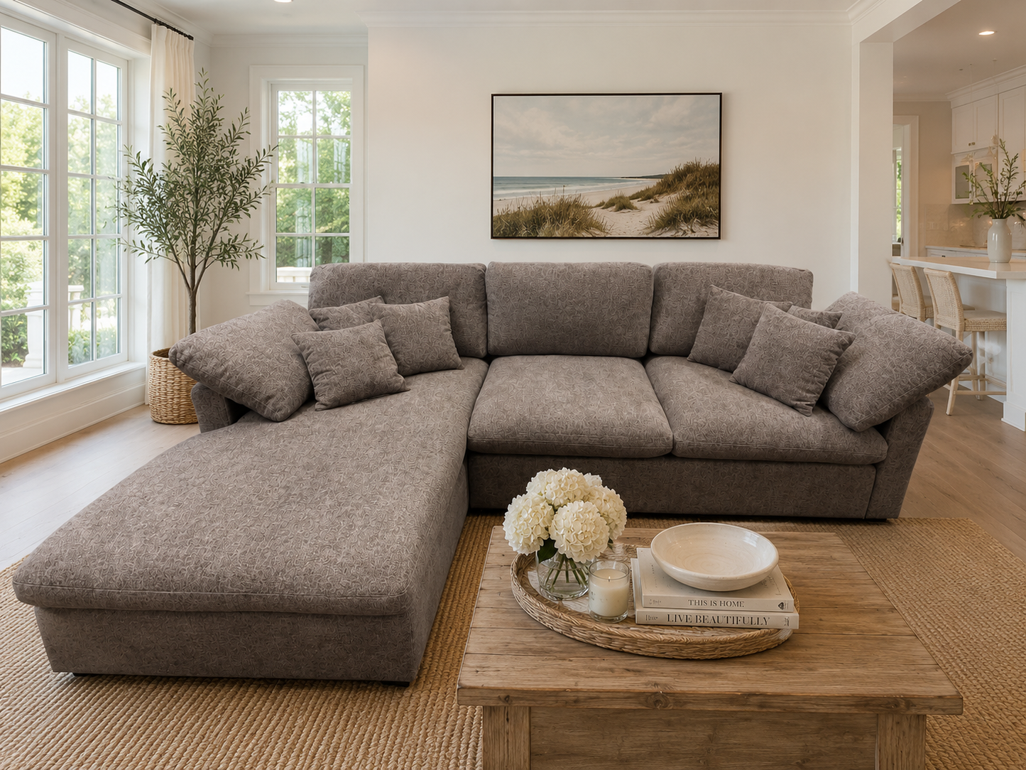 Oversized Cloud 3 Seater - Deep Seated Grey