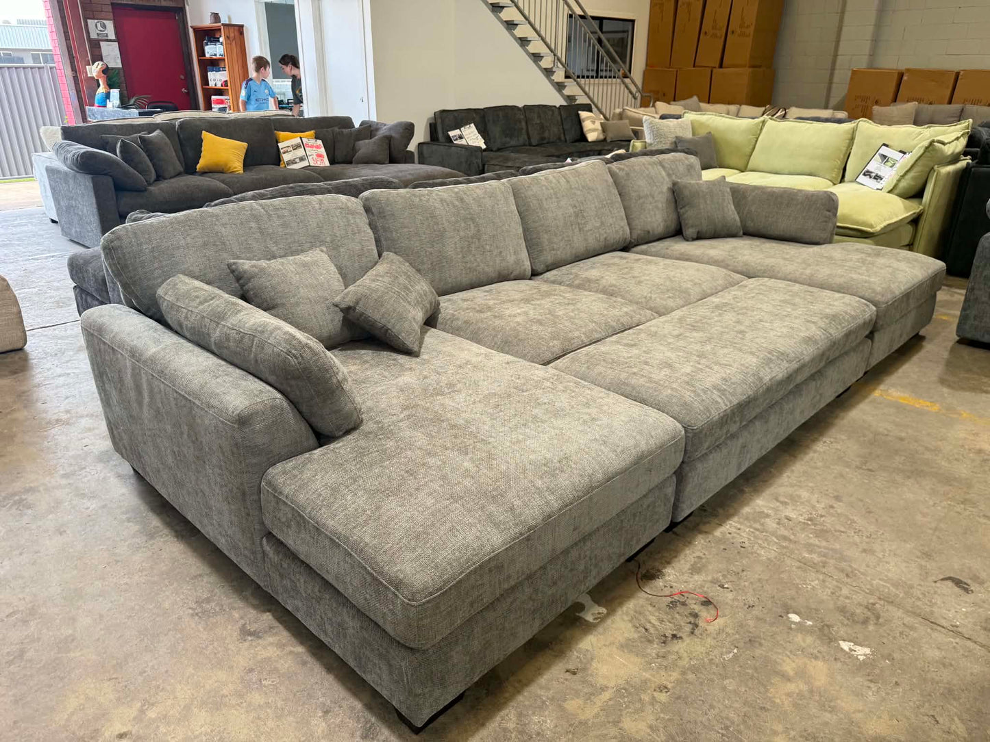couch with 2 chaises and matching ottoman for entertaining room