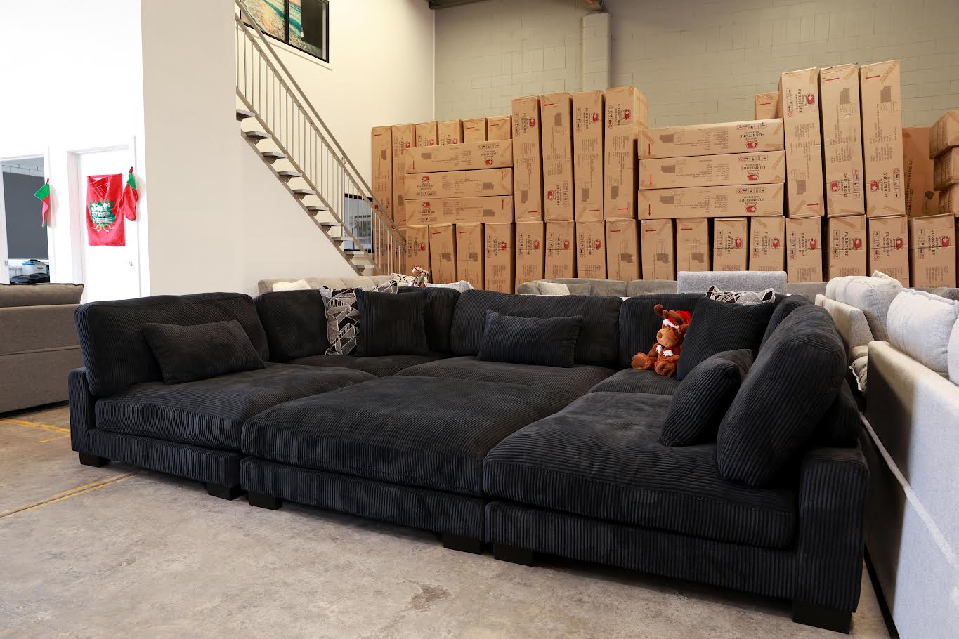 Delta Extra Deep Seated Modular Lounge Sofa - Black