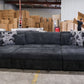 Oasis Boucle Double Chaise Lounge with Sofa Bed & Storage