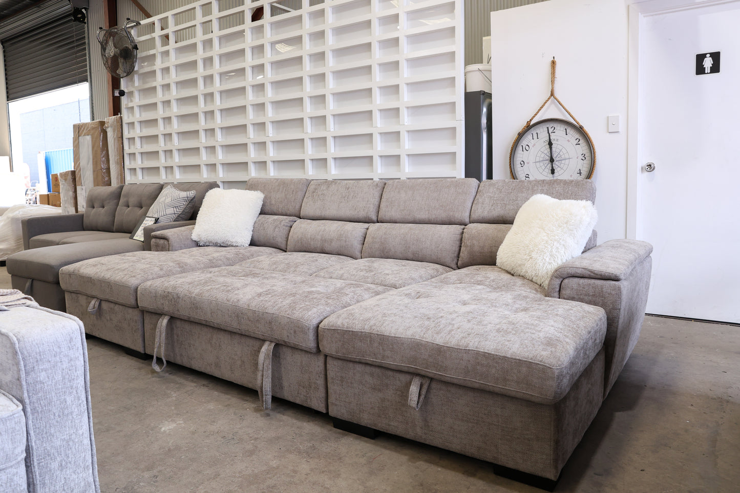 Ordelia Double Chaise Lounge with Sofa Bed & Storage