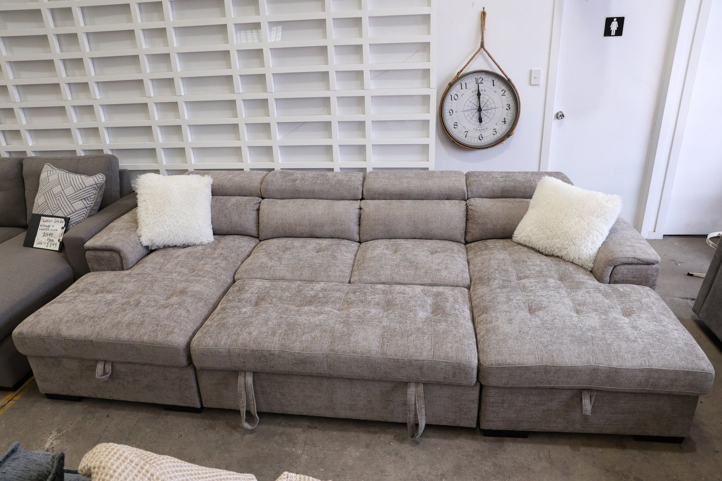 Ordelia Double Chaise Lounge with Sofa Bed & Storage