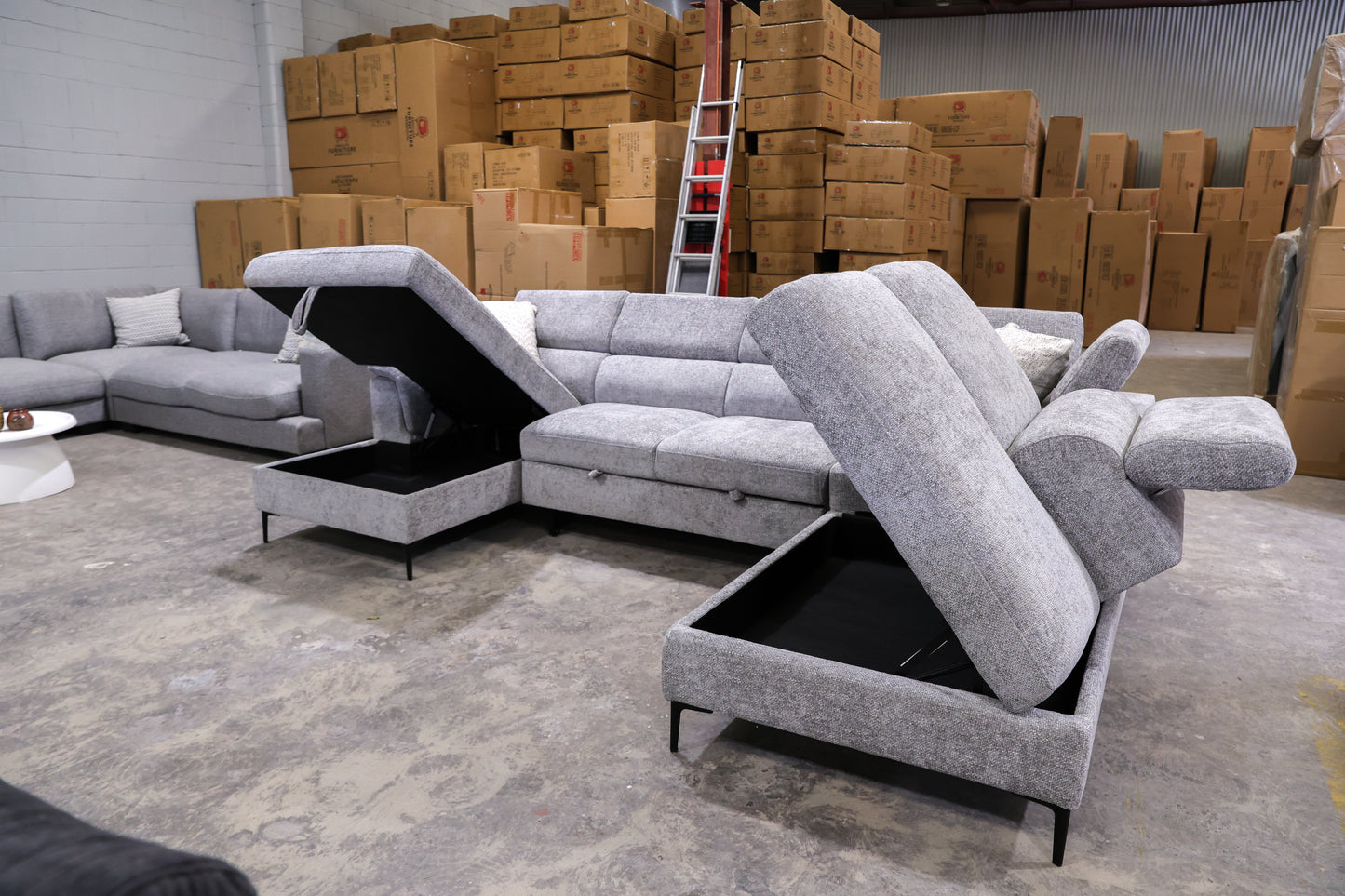 Capital U Shape Lounge with Sofa Bed & Storage