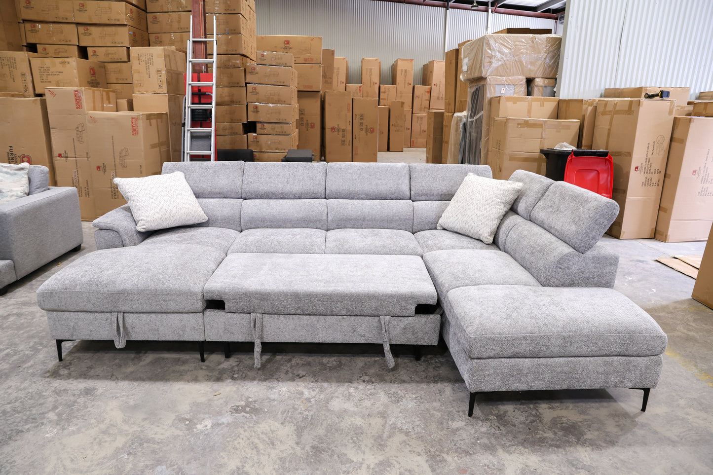 Capital U Shape Lounge with Sofa Bed & Storage