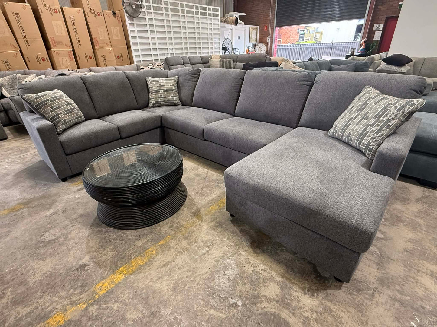 Eden Media Room Sectional with Chaise Lounge Suite