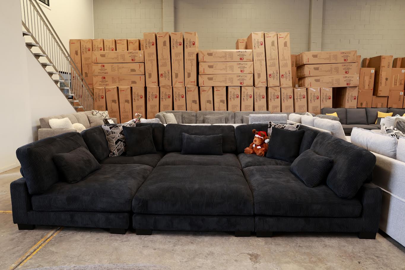 Delta Extra Deep Seated Modular Lounge Sofa - Black