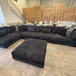 Delta Extra Deep Seated Modular Lounge Sofa - Black