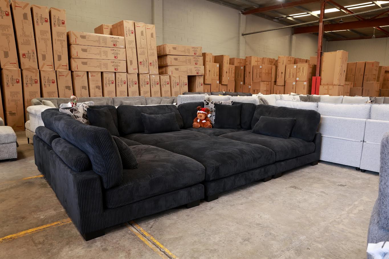 Delta Extra Deep Seated Modular Lounge Sofa - Black