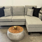 Bryce L Shape Reversible Chaise w/ Cupholders - Grey