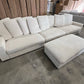 Jansen Corduroy Oversized 3 Seater with Storage Ottoman - Beige
