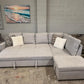 Angus Pull-Out Sofa Bed – with Ottoman & Storage - Light Grey