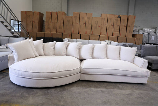 Vogue Curved Chaise Lounge - Beige
