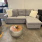 Devlin 3 Seater Sofa Bed – Reversible Chaise & Storage - Light Grey