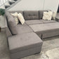 Zullo L Shape Lounge with Sofa Bed, Storage & Ottoman
