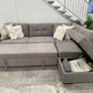 Zullo L Shape Lounge with Sofa Bed, Storage & Ottoman
