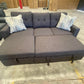 Madison 3 Seater Sofa Bed – Dark Grey - Reversible Chaise & Storage