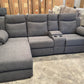 Manhattan 3 Seater Lounge with Recliners - Dark Grey