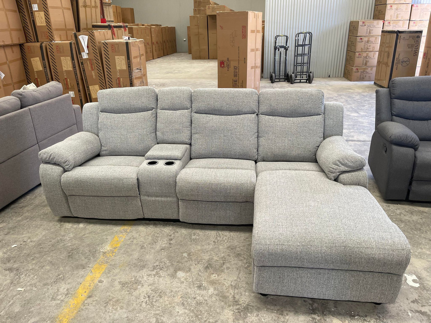 Manhattan 3 Seater Lounge with Recliners