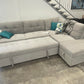 Zullo L Shape Lounge with Sofa Bed, Storage & Ottoman