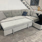 Zullo L Shape Lounge with Sofa Bed, Storage & Ottoman