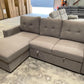 Madison 3 Seater Sofa Bed – Medium Grey - Reversible Chaise & Storage