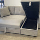 Devlin 3 Seater Sofa Bed – Reversible Chaise & Storage - Light Grey