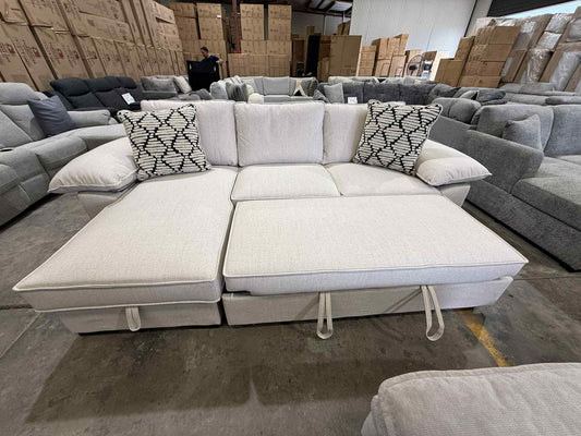 Oslo Large Deep Seated 3 Seater Sofa Bed - Beige