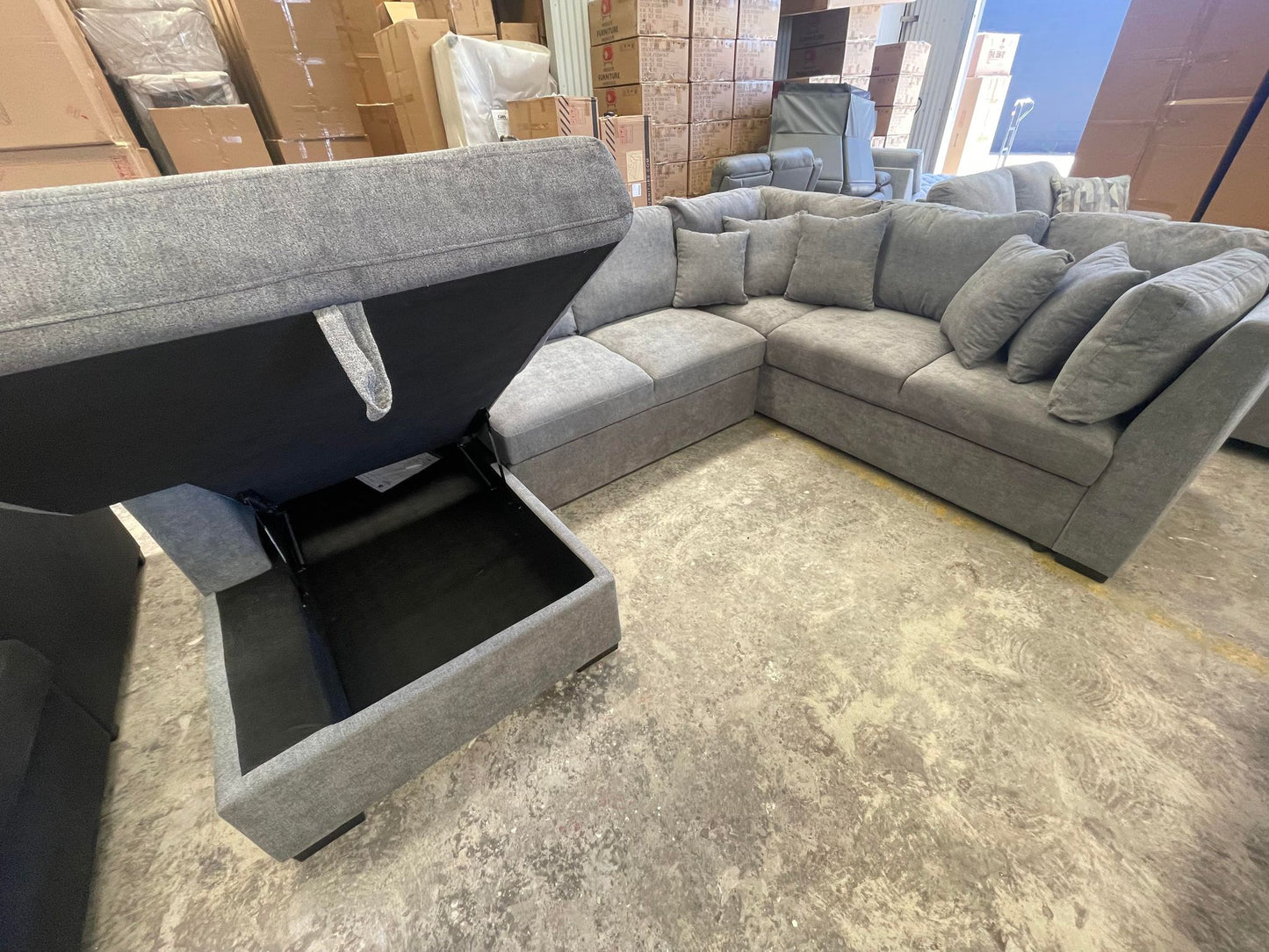 Zoro U Shape Lounge with Sofa Bed & Storage