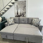 Devlin 3 Seater Sofa Bed – Reversible Chaise & Storage - Light Grey