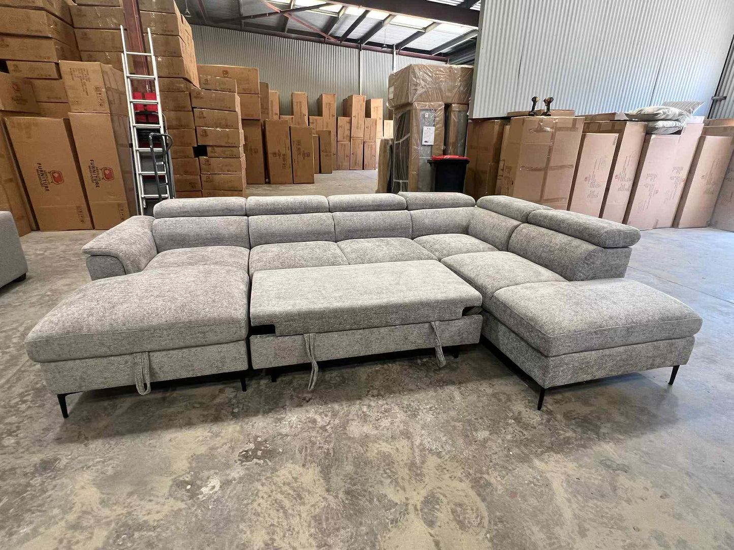 Capital U Shape Lounge with Sofa Bed & Storage