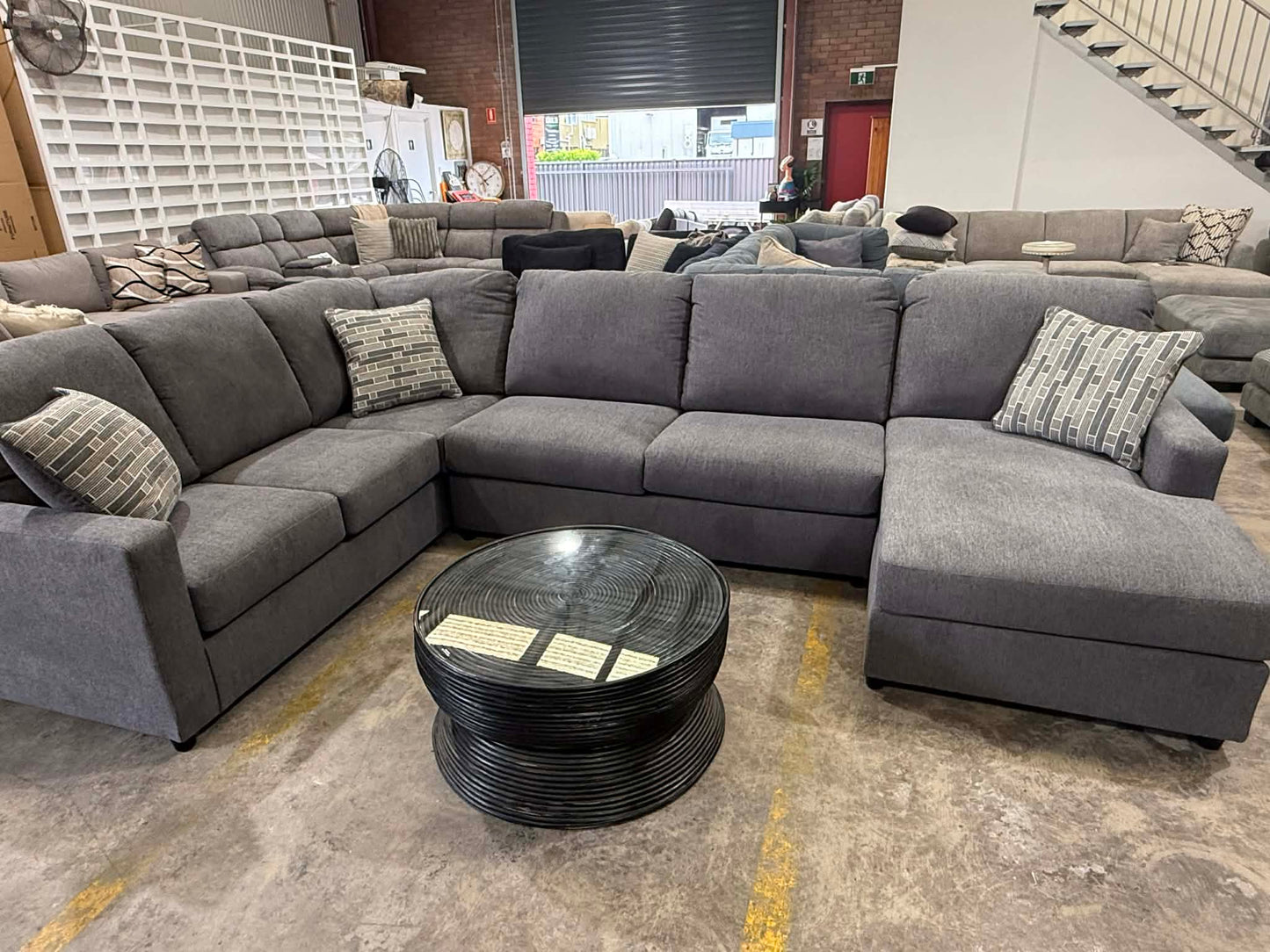 Eden Media Room Sectional with Chaise Lounge Suite
