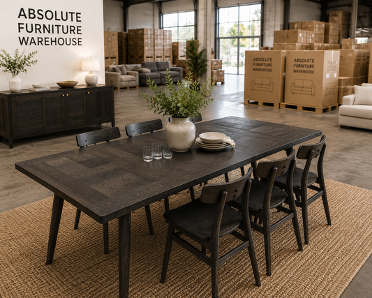 Black Dining Set - Dining Table with Matching Dining Chairs