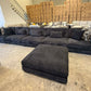 Delta Extra Deep Seated Modular Lounge Sofa - Black