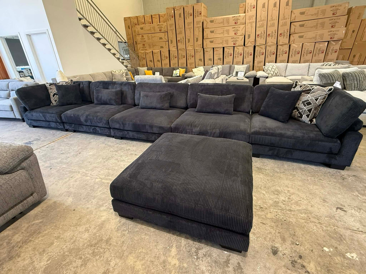 Delta Extra Deep Seated Modular Lounge Sofa - Black
