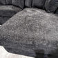 Mercy U Shape Lounge with Sofa Bed & Storage - Black
