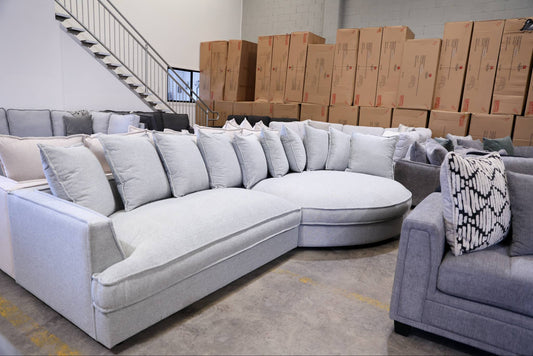 Vogue Curved Chaise Lounge - Grey