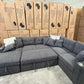 Chelsea U Shape Sofa Bed - Charcoal