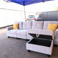 4 Seater with Storage Ottoman