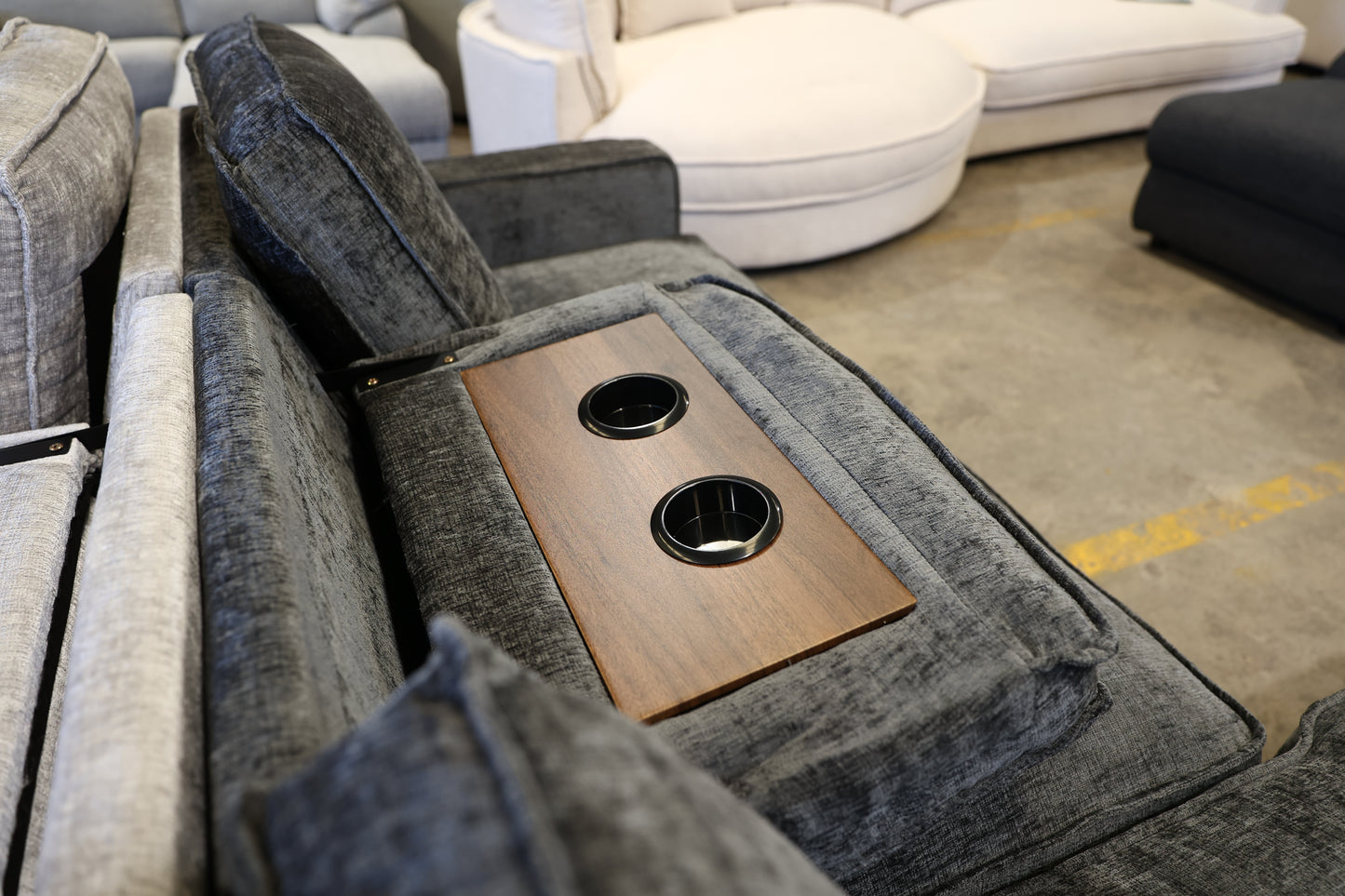 Hansen Reversible Sofa Bed With USB / C Port, Tray With Cup Holders