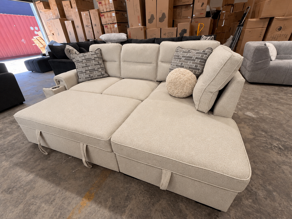 comfy corner couch with sleeper and storage