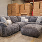 Brosa Cloud with Ottoman - Dark Grey