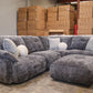 Brosa Cloud with Ottoman - Dark Grey