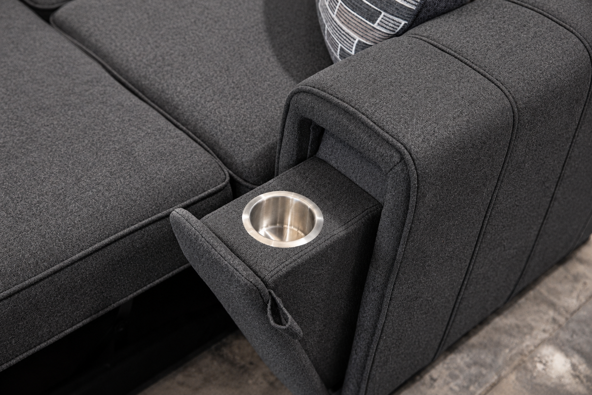 cheap couch with cupholders and sofa bed