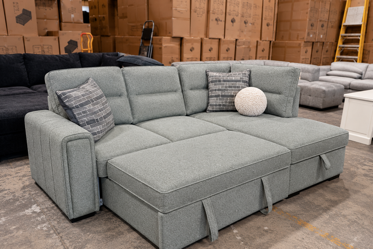 compact but spacious couch with storage sofa bed and cup holder