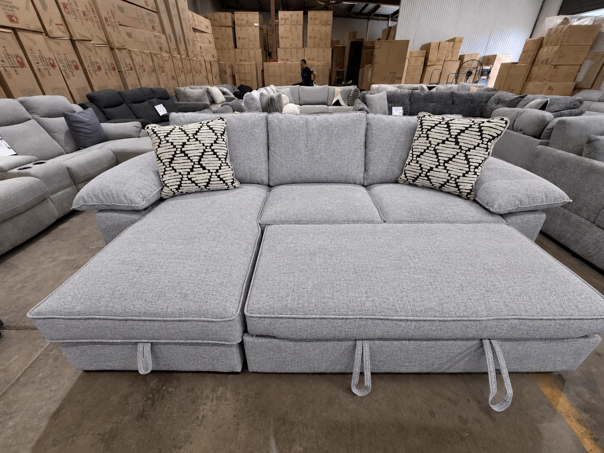hampton style beach house lounge with extra bed for guests