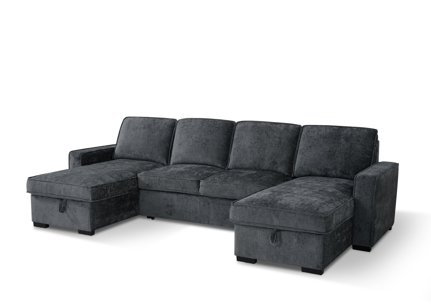 Hansen Double Chaise Sofa Bed, Storage, Cupholders USB & C Ports