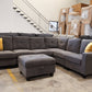 Modular Corner Lounge Suite - Dark Grey