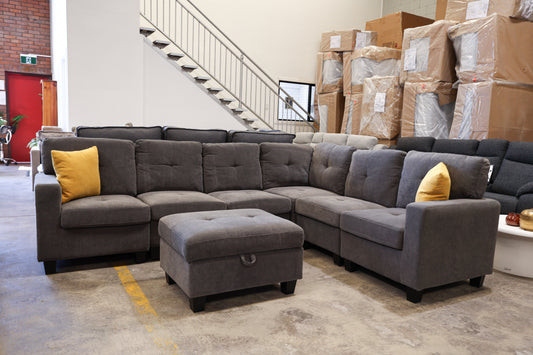 Modular Corner Lounge Suite - Dark Grey