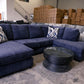 Albert - Blue Double Chaise U Shape Lounge