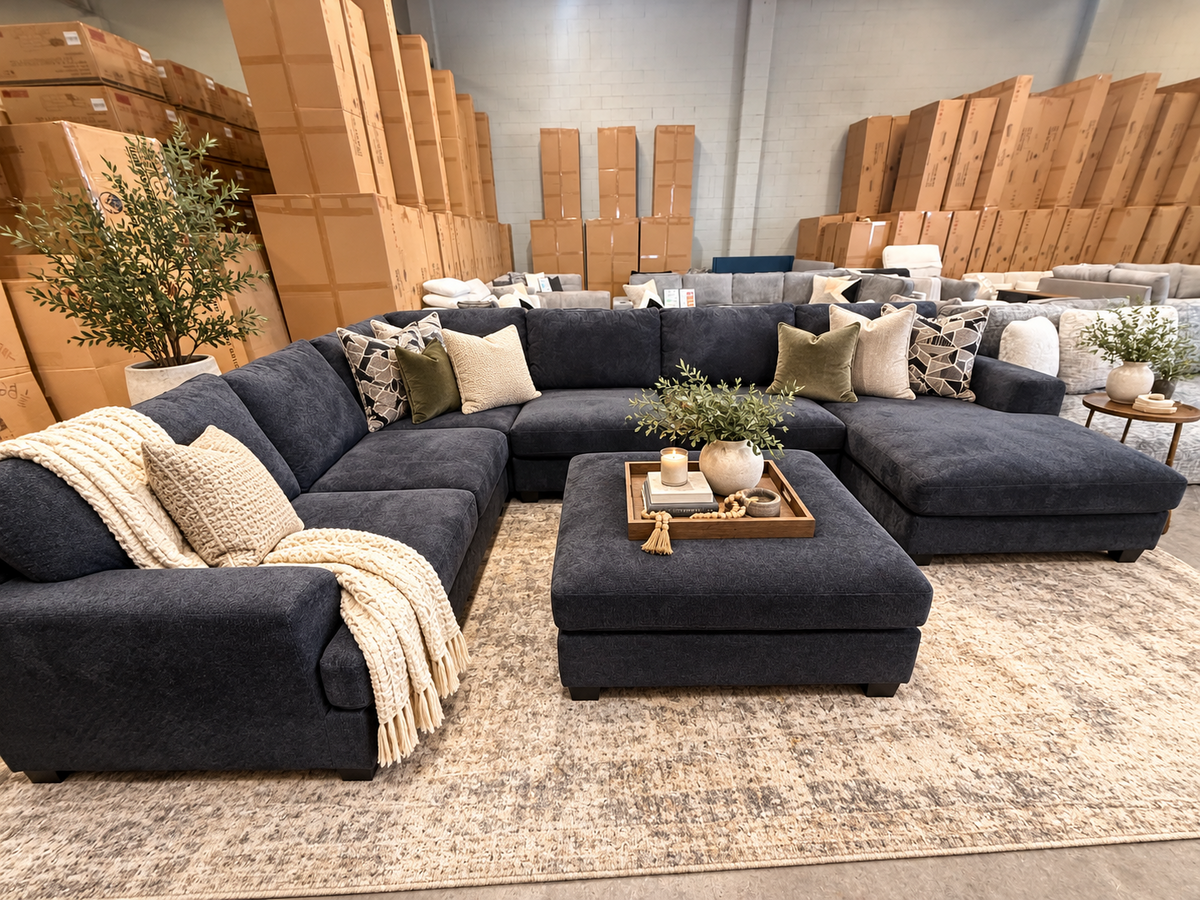 big u shape lounge for family media room